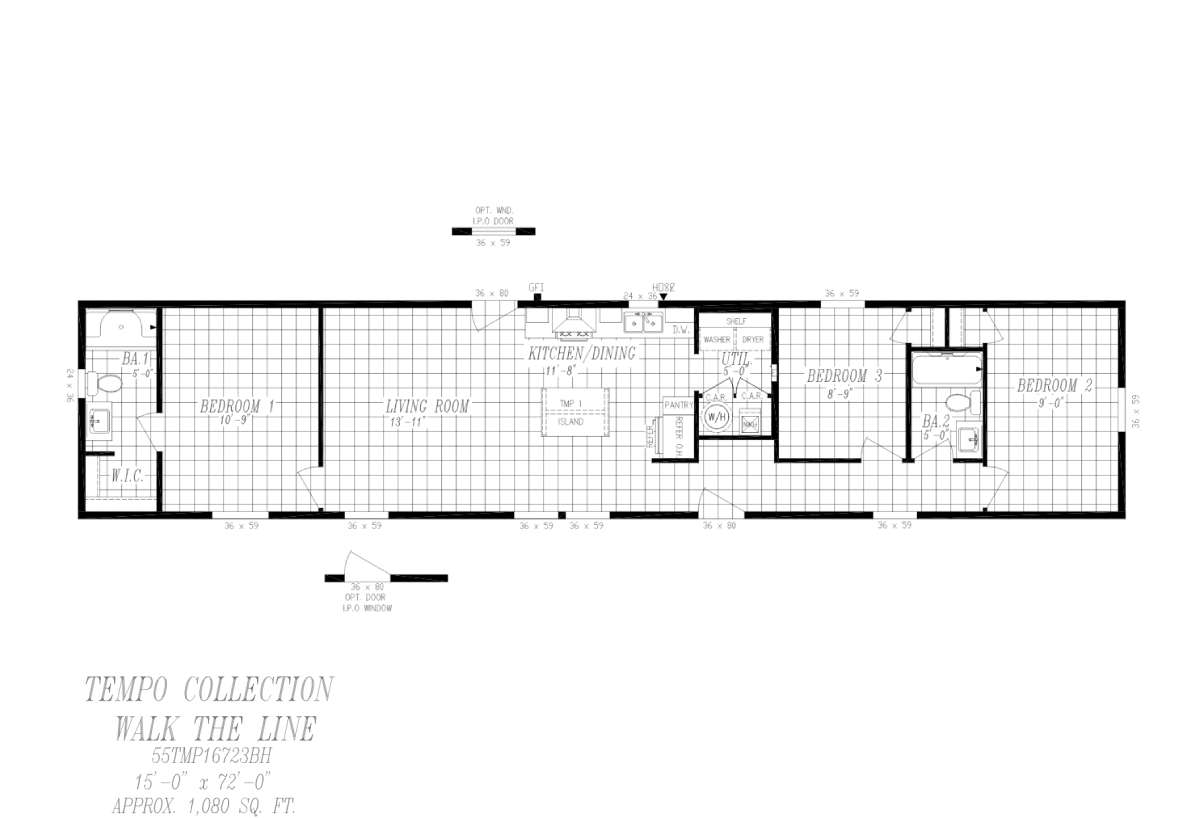 Tempo Walk The Line 55TMP16723BH By Homes Direct ManufacturedHomes